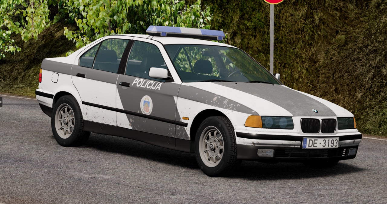 BMW E36 Latvian police skin, made by me